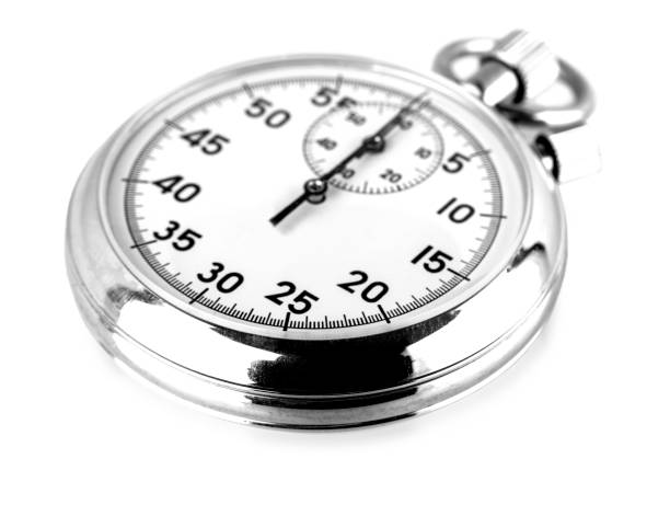 istock The old stopwatch isolated on white business concept 1153303189
