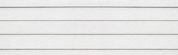 istock Panorama of White painted wooden wall texture and background 1153305385