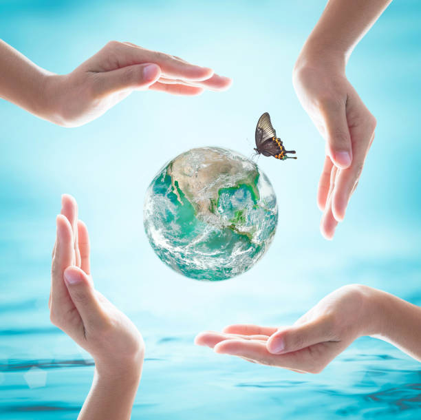 istock World ocean day and environment protection for CSR campaign concept: Elements of this image furnished by NASA 1153307581
