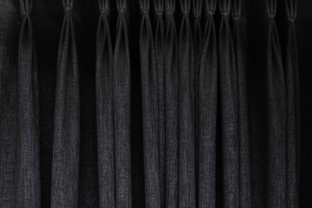 Close up of soft curtain inside room or bedroom, interior design. Close up of soft curtain inside room or bedroom, interior design decoration. Best Blackout Curtain stock pictures, royalty-free photos & images