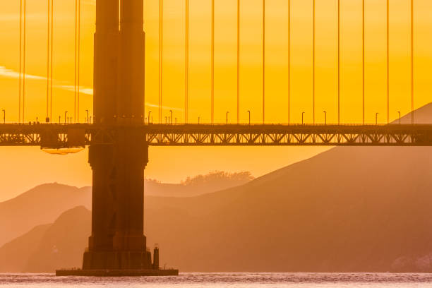 san francisco bay area in california - san francisco county embarcadero center bay bridge built structure stock-fotos und bilder