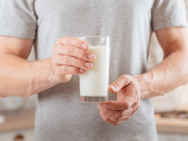 istock dairy products balanced nutrition soy milk 1153308395