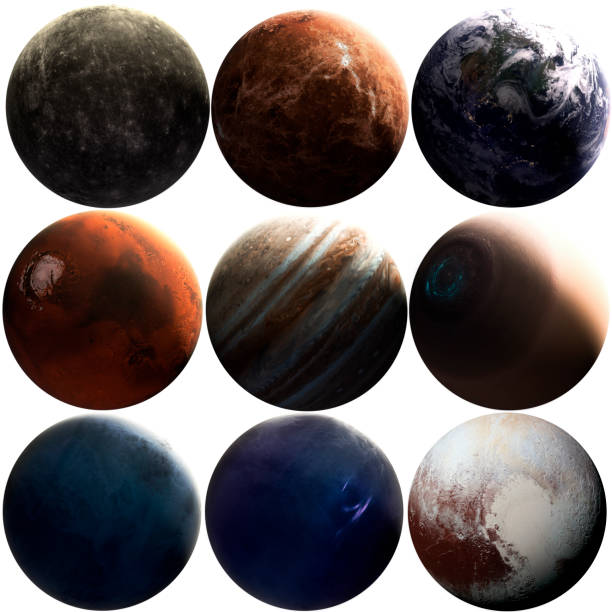 istock Set of solar system planets rendered in 3D. Elements of this image furnished by NASA 1153308677