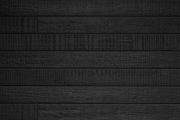 istock Black natural wood wall texture and background seamless 1153317340