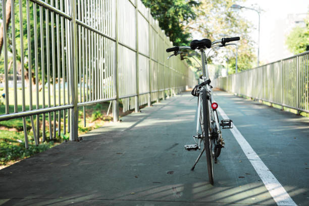 istock Bike in a park pathway 1153333777