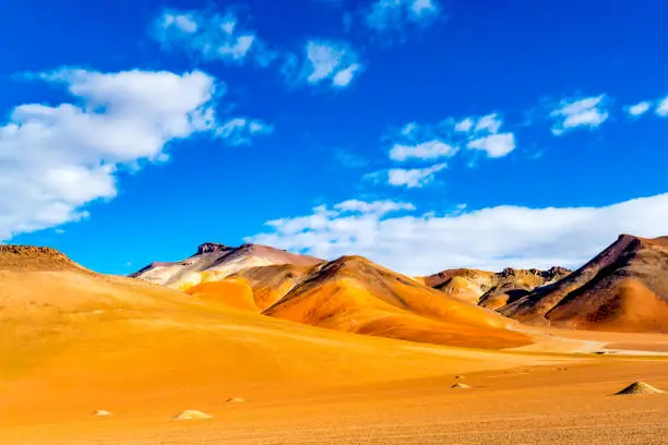 Photo of View of the Salvador Dali Desert and the beautiful mountain in Uyuni