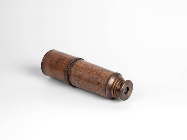 istock Close up Antique Monocular Telescope Isolated on White Background 1153346271
