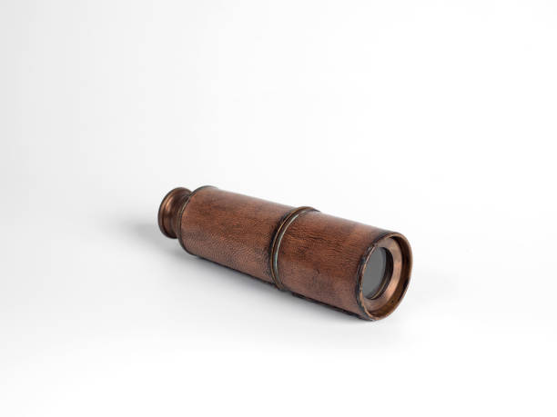 istock Close up Antique Monocular Telescope Isolated on White Background 1153346278