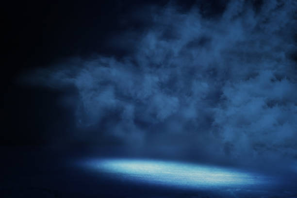 istock abstract dark concentrate floor scene with mist or fog, spotlight and display 1153349487