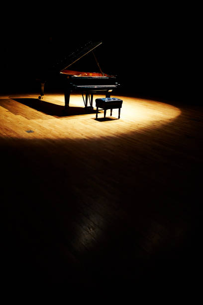 Grand piano stock photo