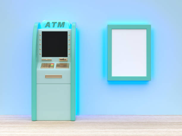 istock 3d render abstract cartoon style blue green ATM machine business technology concept 1153351961