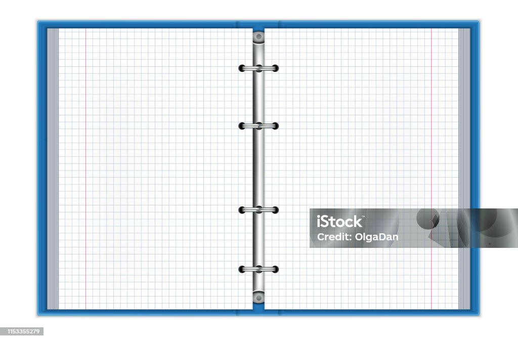 Notebook Rings Drawing Notebook With Rings Vector2 Stock Illustration - Download Image Now ...