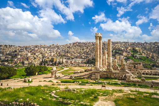 Temple of Hercules on Amman Citadel in Jordan