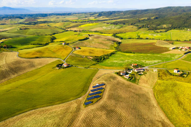 istock Aerial view of Agricultural Fields. 1153363911