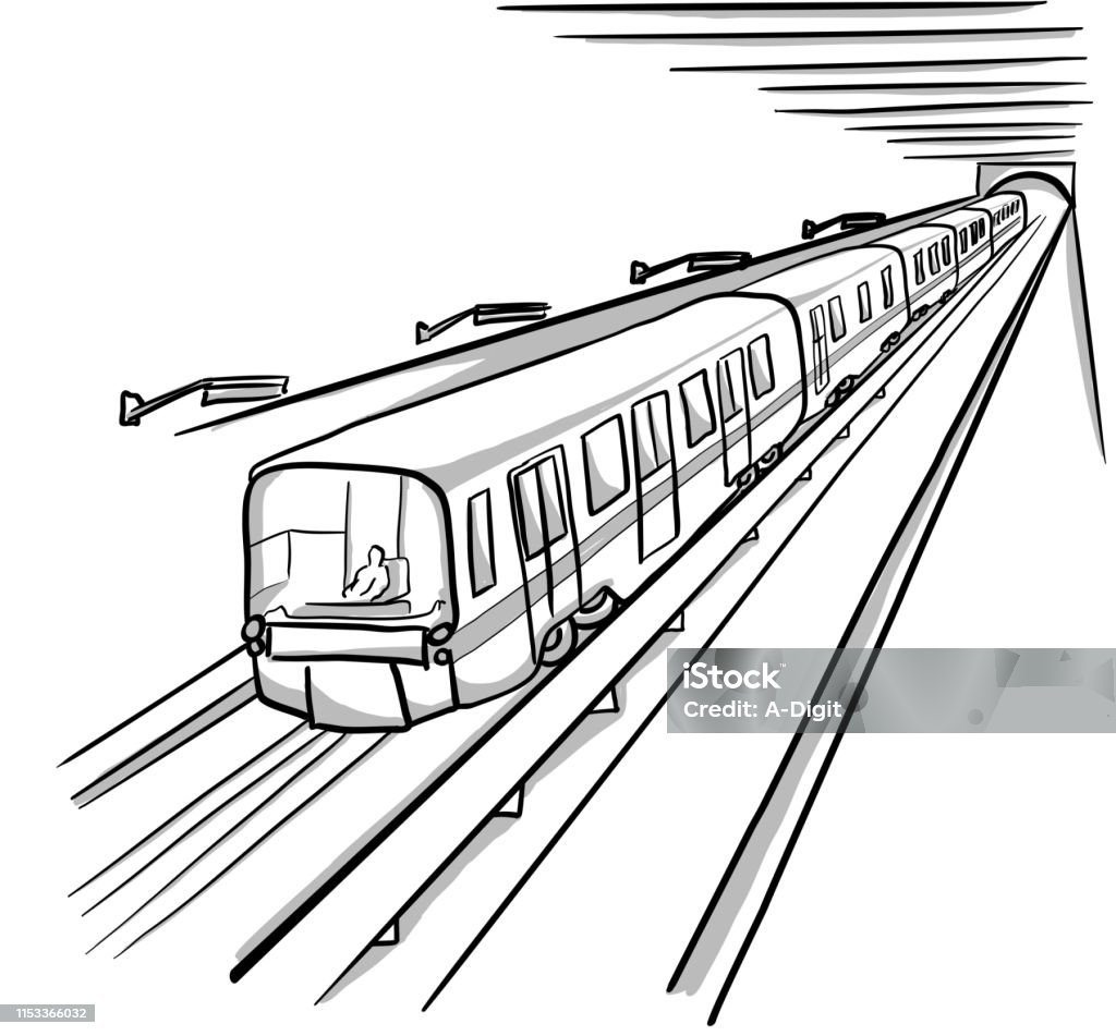 Ilustración de Estación De Tren Metro y más Vectores Libres de Derechos de  Metro - Transporte - Metro - Transporte, Croquis, Dibujo - iStock