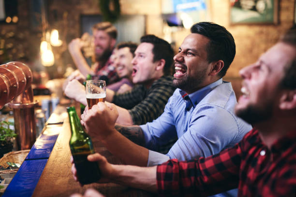 istock Soccer fan feel good about winning 1153367929