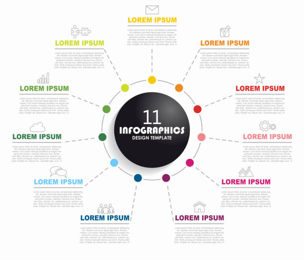 Infographic design template with place for your data. Vector illustration. Infographic design template with place for your text. Vector illustration. 11 stock illustrations