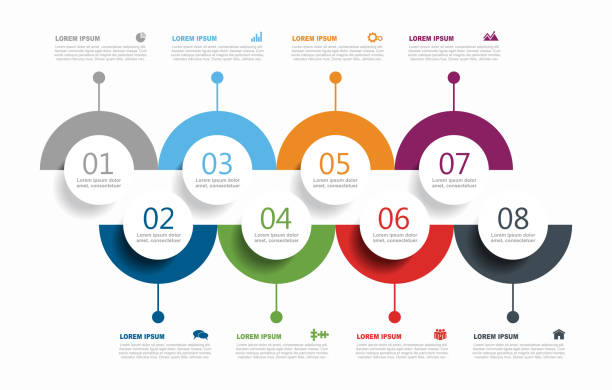 ilustrații de stoc cu șablon de proiectare infografică cu loc pentru datele dvs. ilustrație vectorială. - numărul 8