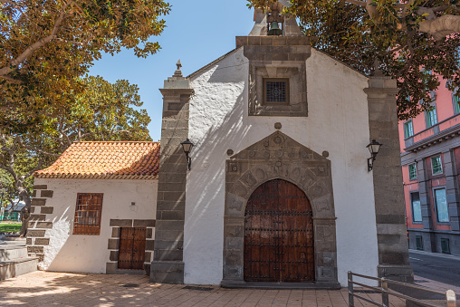 View of the facade of the building Ermita de San Telmo, Las Palmas de Gran Canaria, Spain.