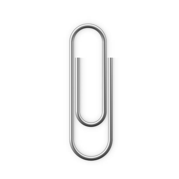 istock Realistic Paperclip icon. Paper clip attachment with shadow. Attach file business document. Vector illustration isolated on white background 1153374073