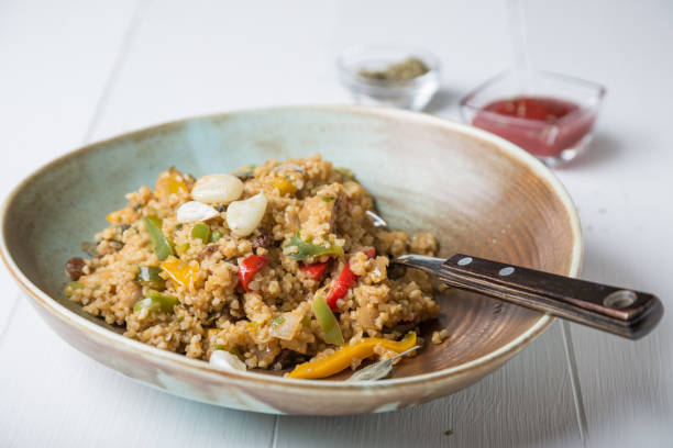 istock Pilaf Bulgur with vegetables and spices 1153374514