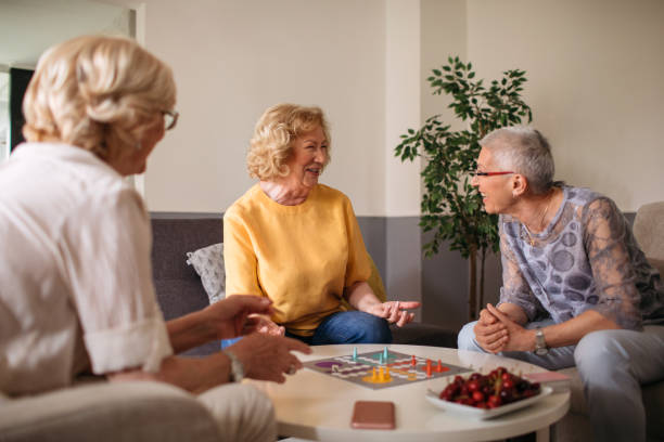 istock Senior Women Playing Boardgames 1153377251