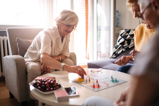 istock Senior Women Playing Boardgames 1153377801