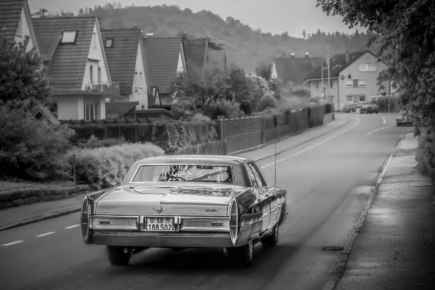 Frickenhausen, Germany - May 19, 2019: Cadillac Sedan De Ville american oldtimer car at the 25. International Oldtimer-Rallye event.