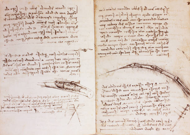 istock Bird bones, manuscripts in the vintage book Manuscripts of Leonardo da Vinci 1153383602