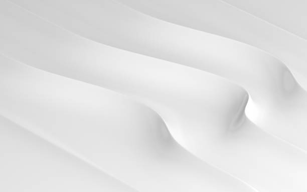 istock Abstract of smooth shape for architectural idea, Curve line ,White background with free form, 3D rendering 1153385215
