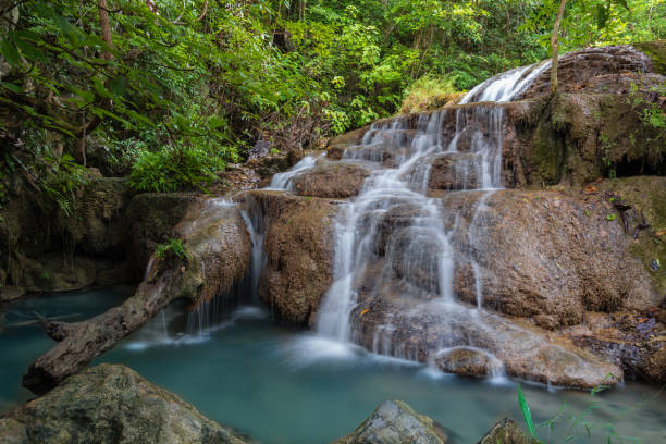 istock Scenic View Of Waterfall On Rocks In Forest 1153387684