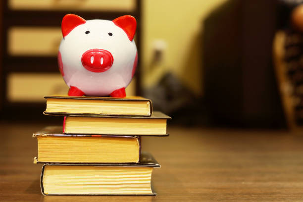 istock Piggy Bank and Stack of Books 1153387946