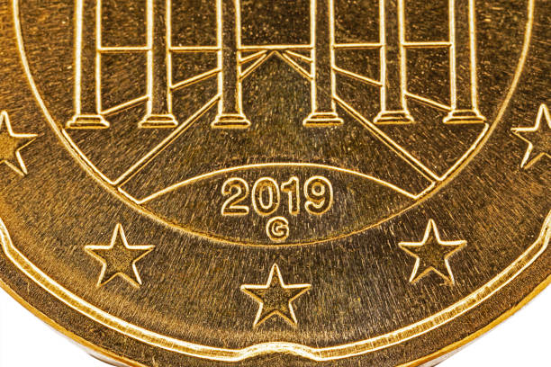 Euro coin 2019 back close up studio shot g star stock pictures, royalty-free photos & images
