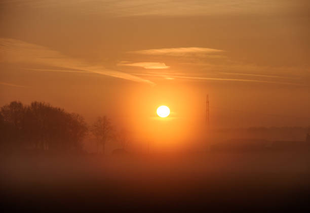 istock Misty sunrise in the country 1153394427