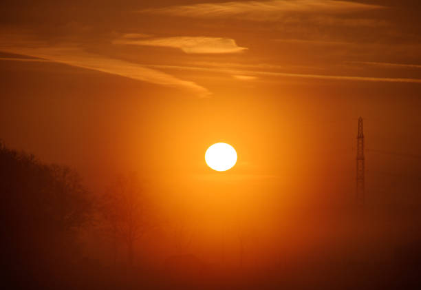 istock Misty sunrise in the country 1153394445
