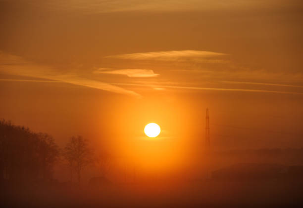 istock Misty sunrise in the country 1153394450