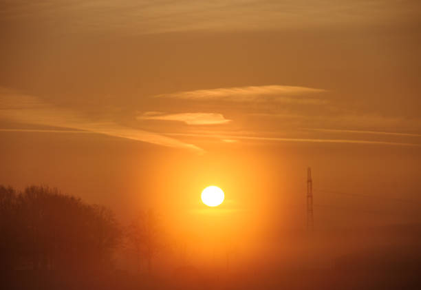 istock Misty sunrise in the country 1153394469