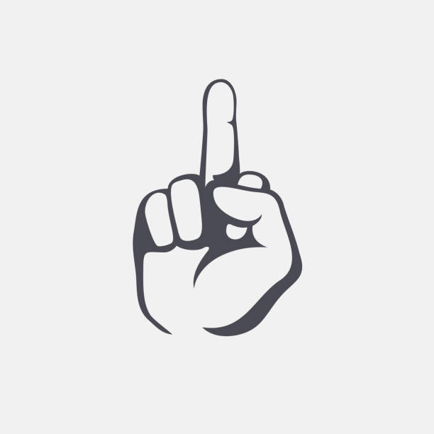 средний палец нарисованной рукой знак. векторная иллюстрация ебать вы знак. - fuck you stock illustrations