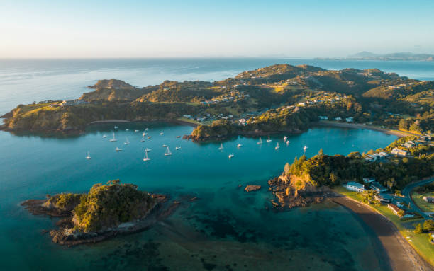 tutukaka küste, panoramablick. - region northland stock-fotos und bilder