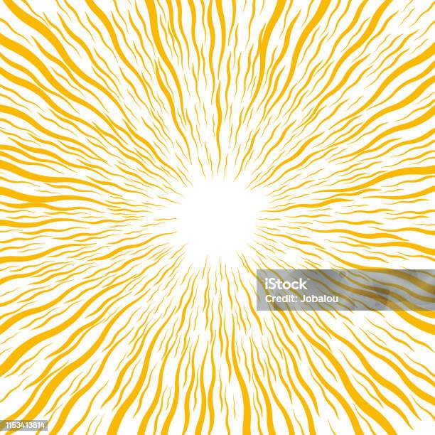 Explosion Solar Burst Radiation Stock Illustration - Download Image Now - Lightning, Sun, Sunlight