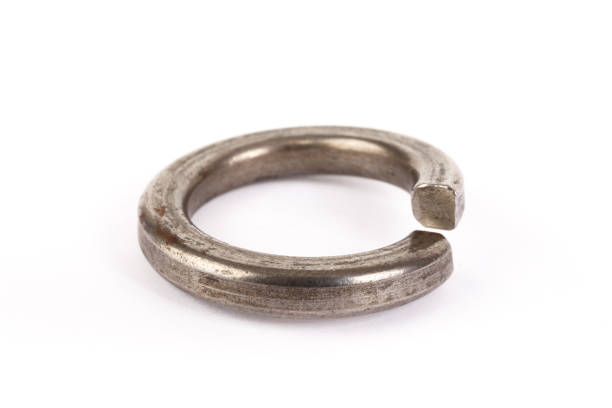 istock Steel washer on a white background 1153415660
