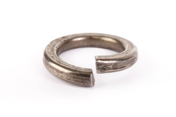 istock Steel washer on a white background 1153415733
