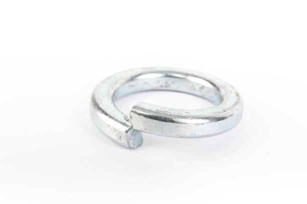 istock Steel washer on a white background 1153415763