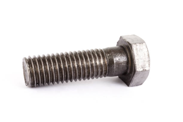istock Steel bolt on a white background 1153417075