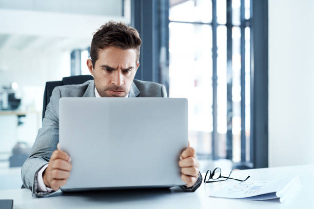 istock Slow internet is getting the best of him 1153419212