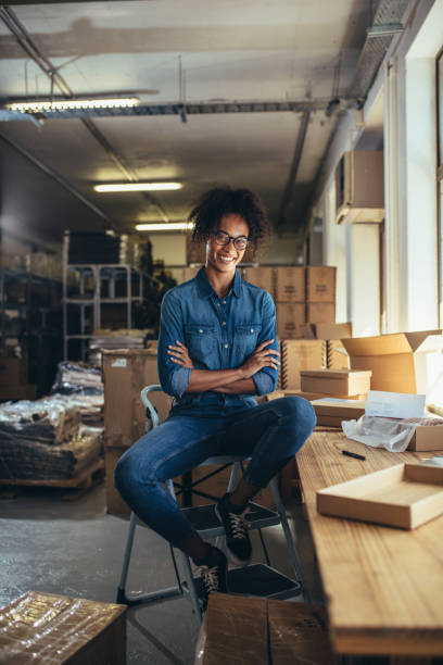 istock Happy with her online business 1153419659