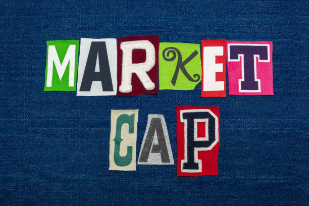 istock MARKET CAP text word collage, multi colored fabric on blue denim, market value concept 1153421274