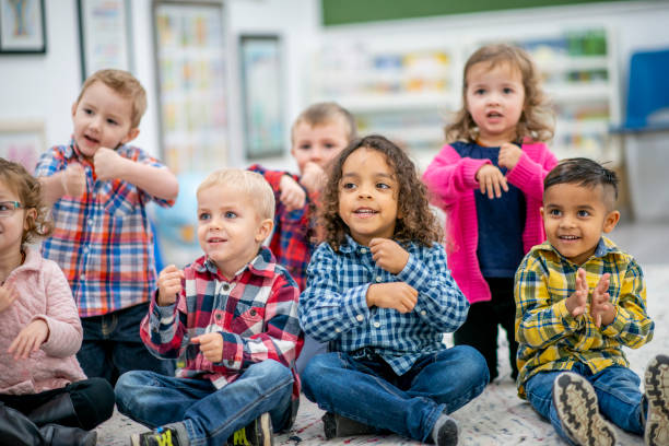 istock Group of kindergarten children 1153422361