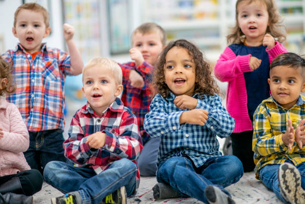 istock Group of kindergarten children 1153422386