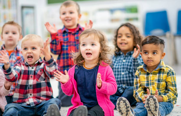 istock Group of kindergarten children 1153422387
